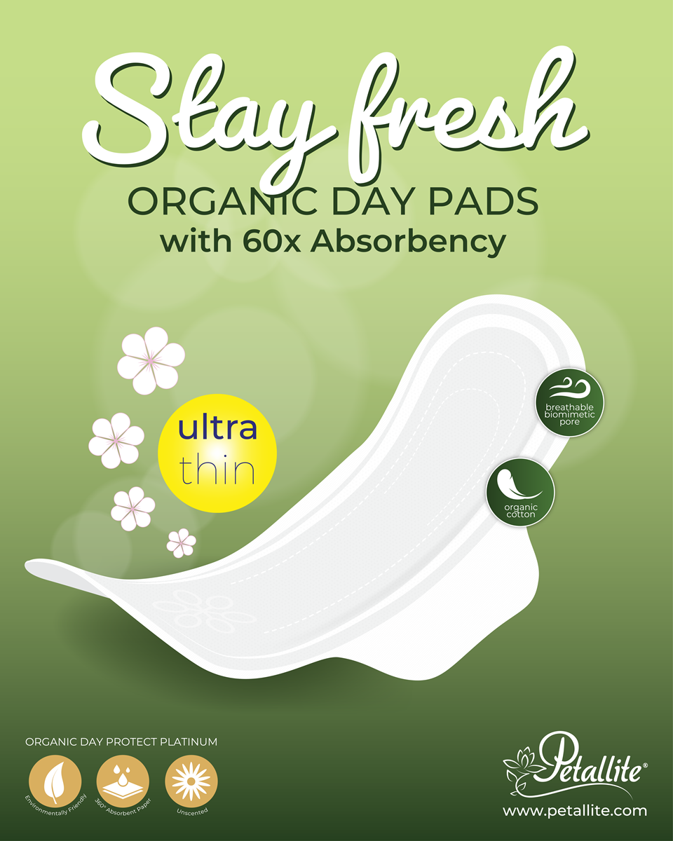 Petallite Organic Day Protect Pads - Lab Verified Safety