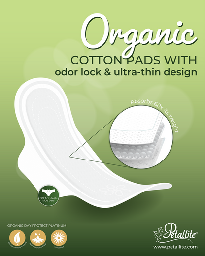 Petallite Organic Day Protect Pads - Lab Verified Safety